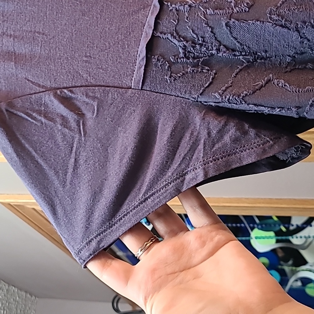 Women's Purple Textured Top - Picture 3 of 5